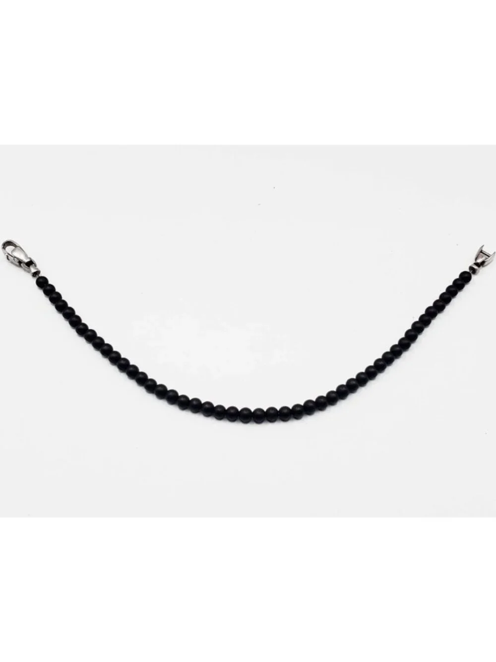 David Yurman Men's Spiritual Beads Bracelet Black Onyx with Sterling Silver